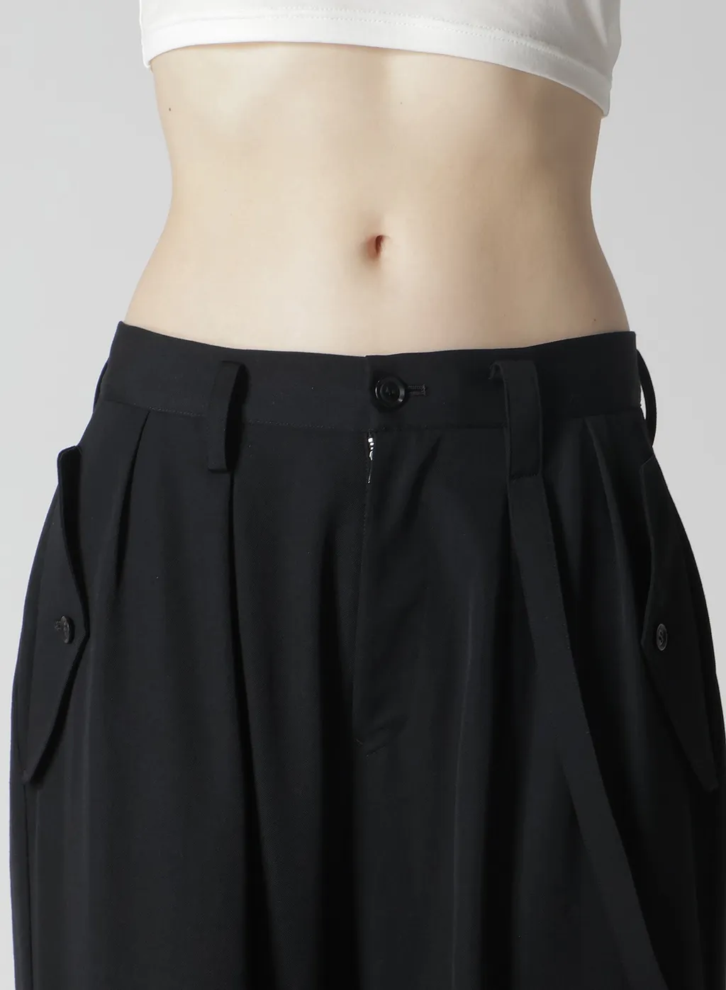 Wool Gabardine Mackin Cargo Pants