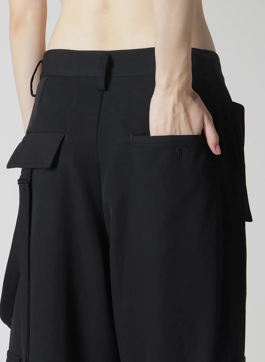 Wool Gabardine Mackin Cargo Pants