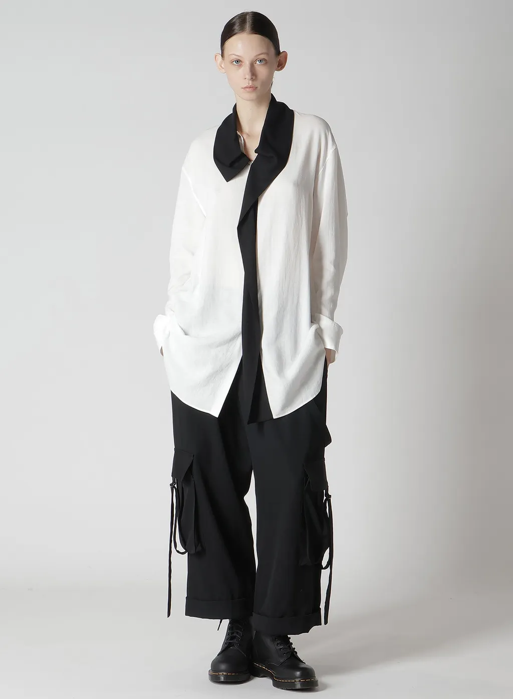 Wool Gabardine Mackin Cargo Pants