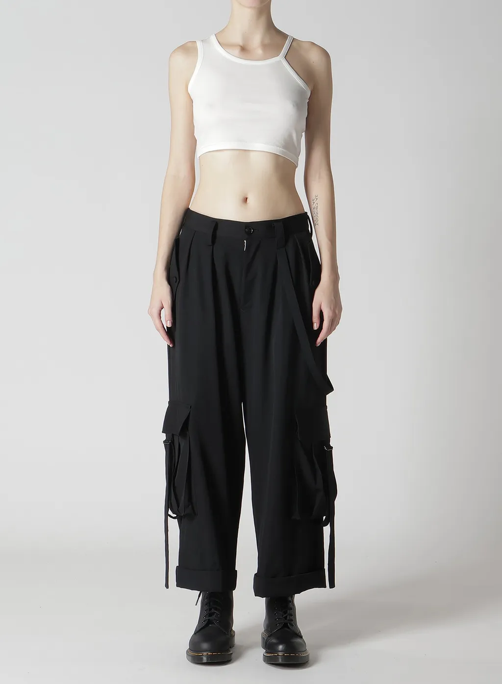 Wool Gabardine Mackin Cargo Pants