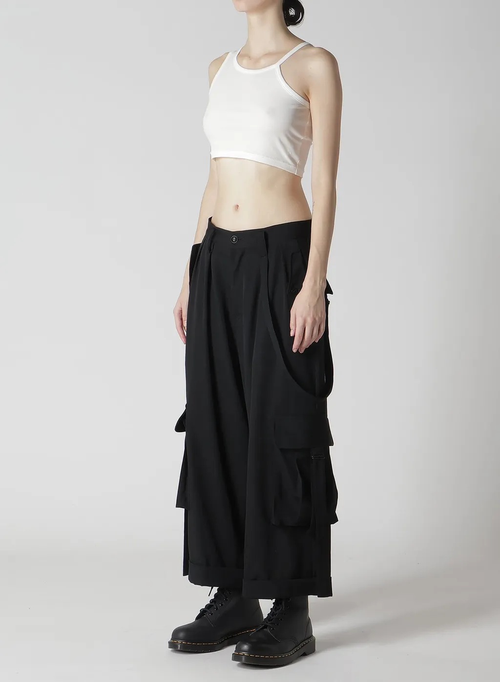 Wool Gabardine Mackin Cargo Pants