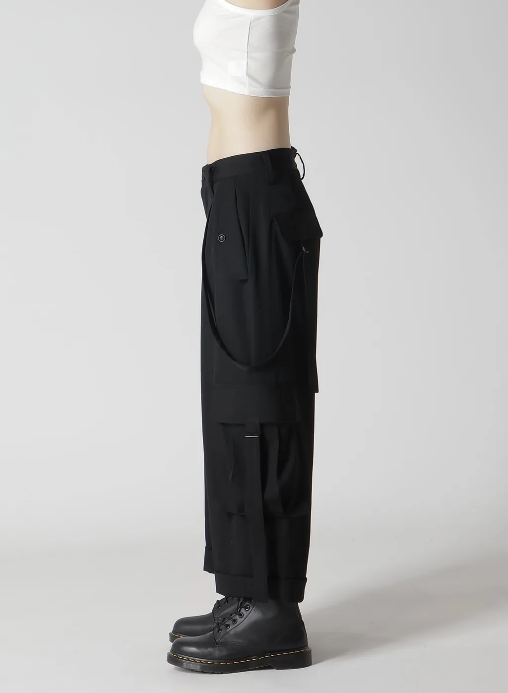 Wool Gabardine Mackin Cargo Pants