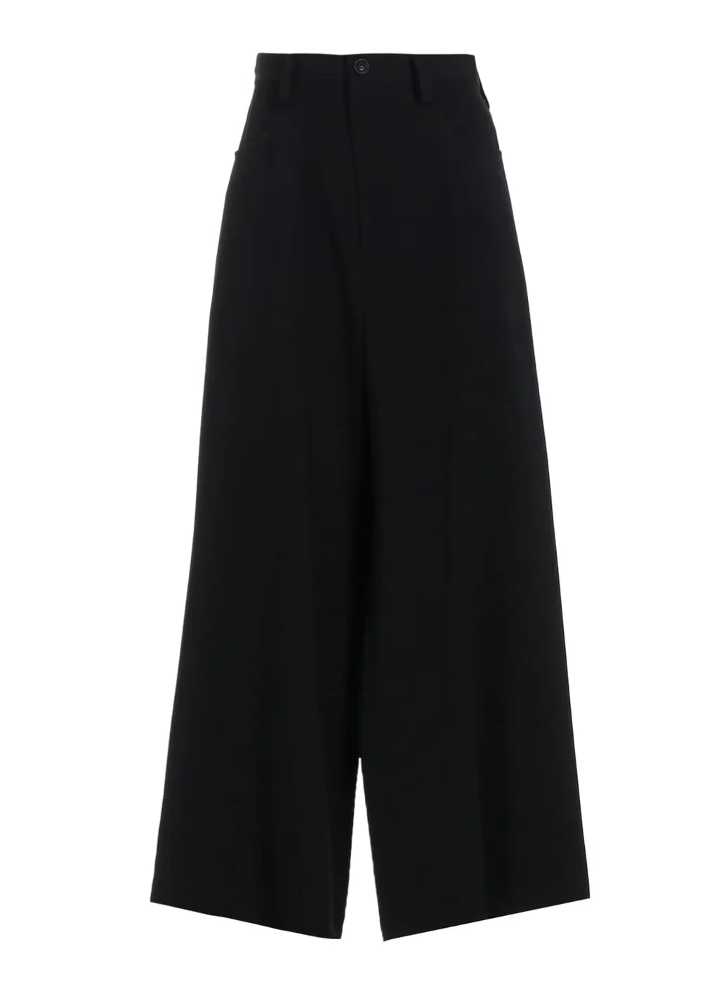 Wool Gabardine Long Straight Pants