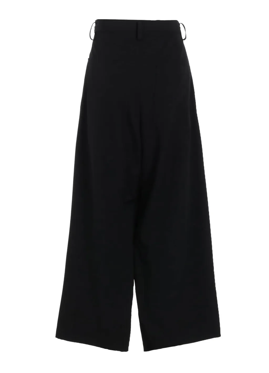 Wool Gabardine Long Straight Pants