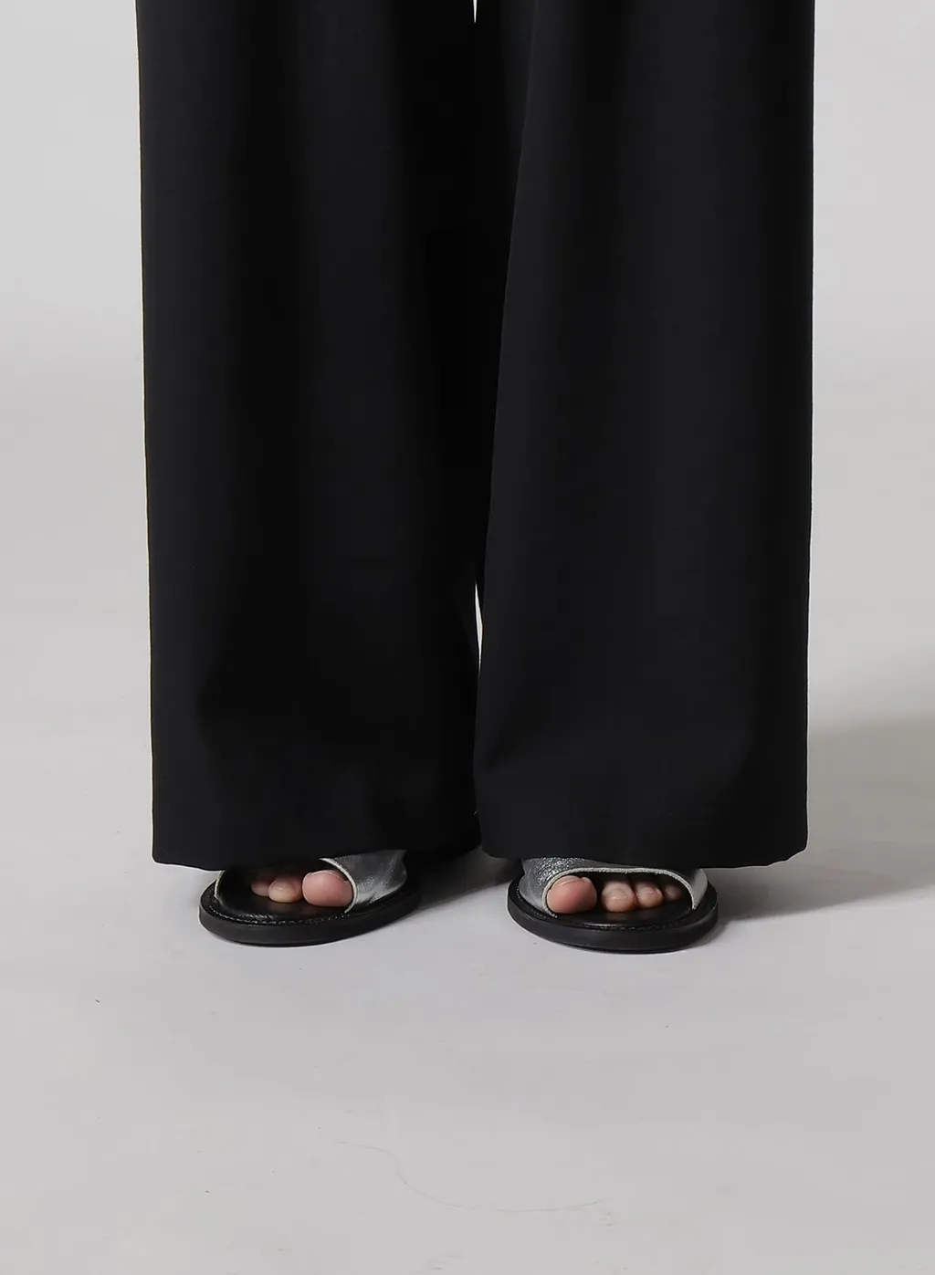 Wool Gabardine Long Straight Pants