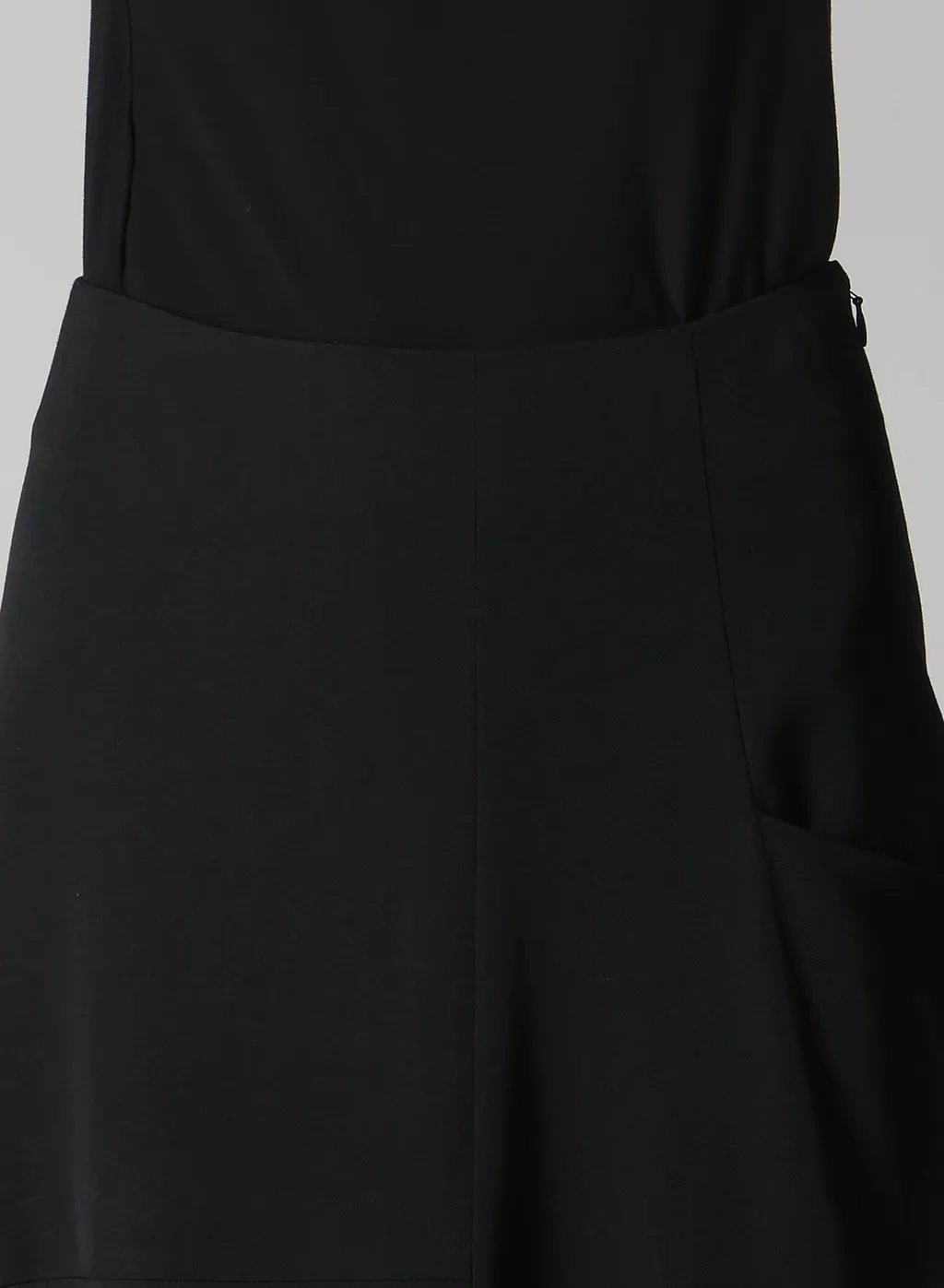 Wool Gabardine Left Cloth Skirt