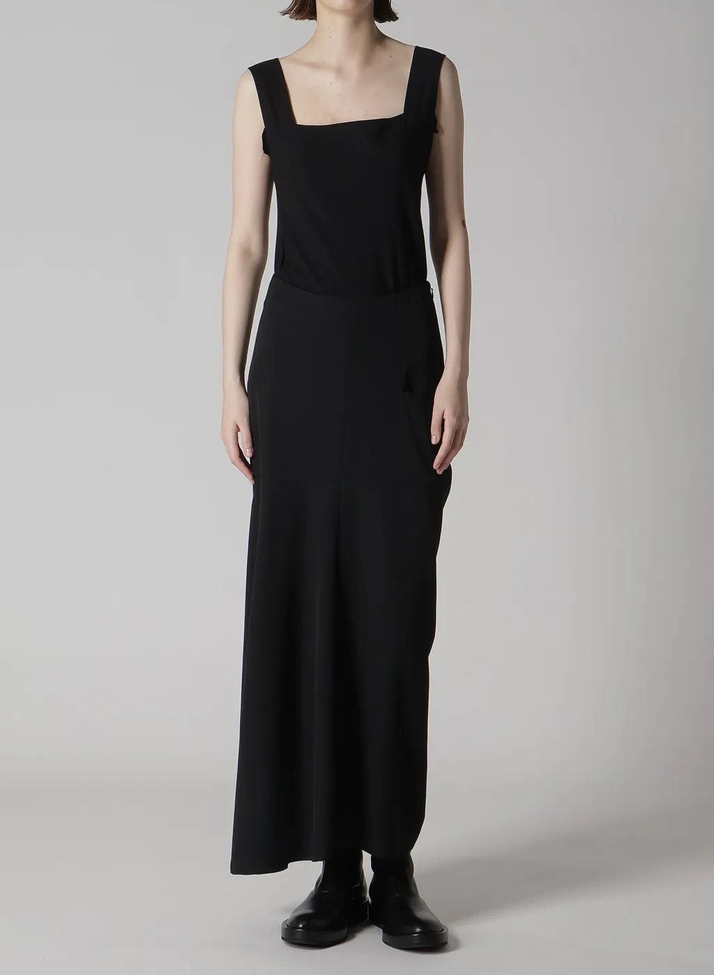 Wool Gabardine Left Cloth Skirt