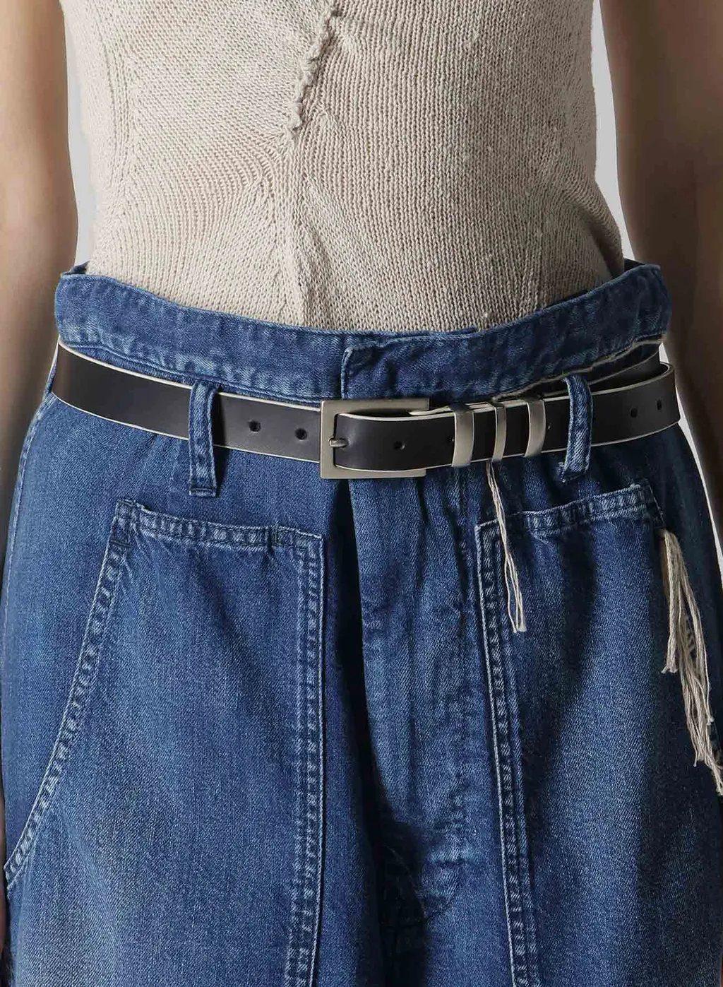Thick Semi Gloss Leather 25Mm Belt