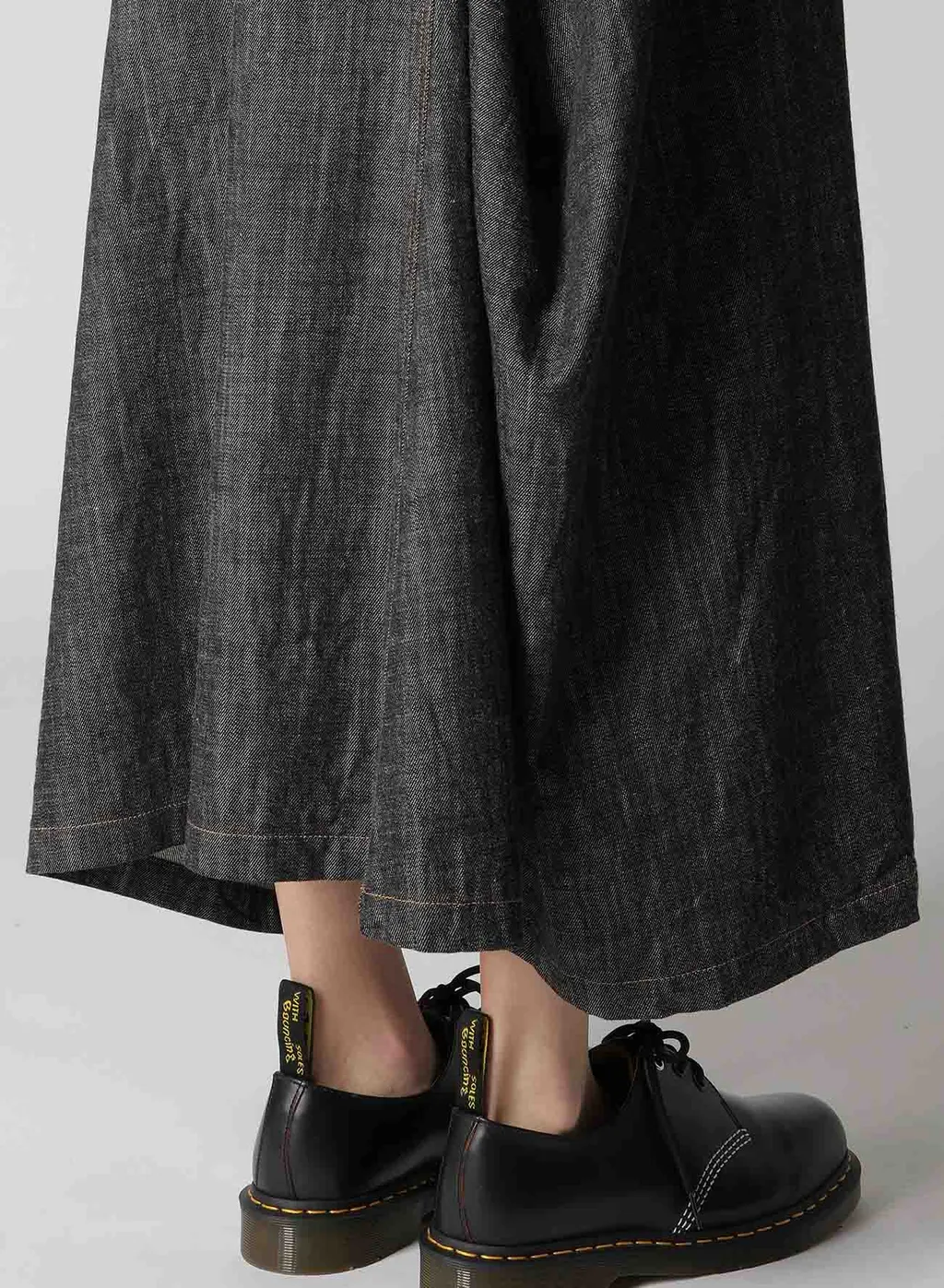 8Oz Denim Panel Tucked Flare Skirt