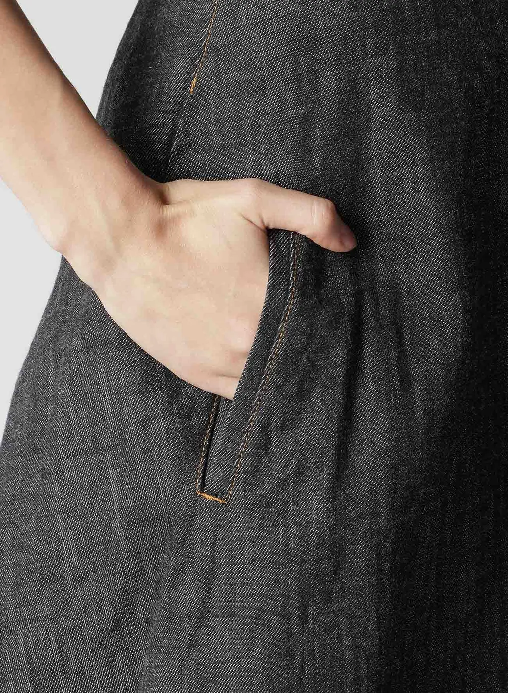 8Oz Denim Panel Tucked Flare Skirt