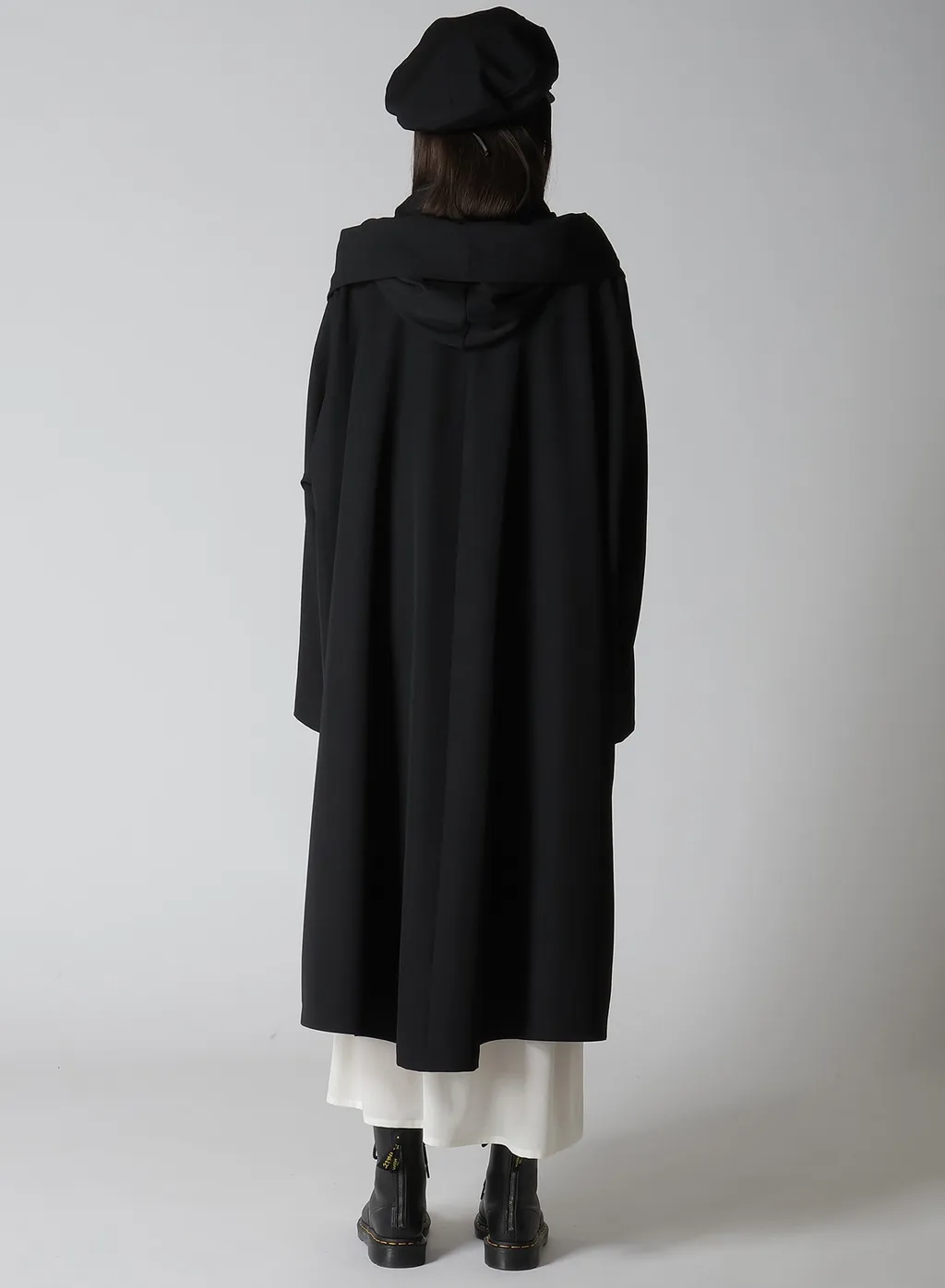 Wool Gabardine Big Hoodie Coat