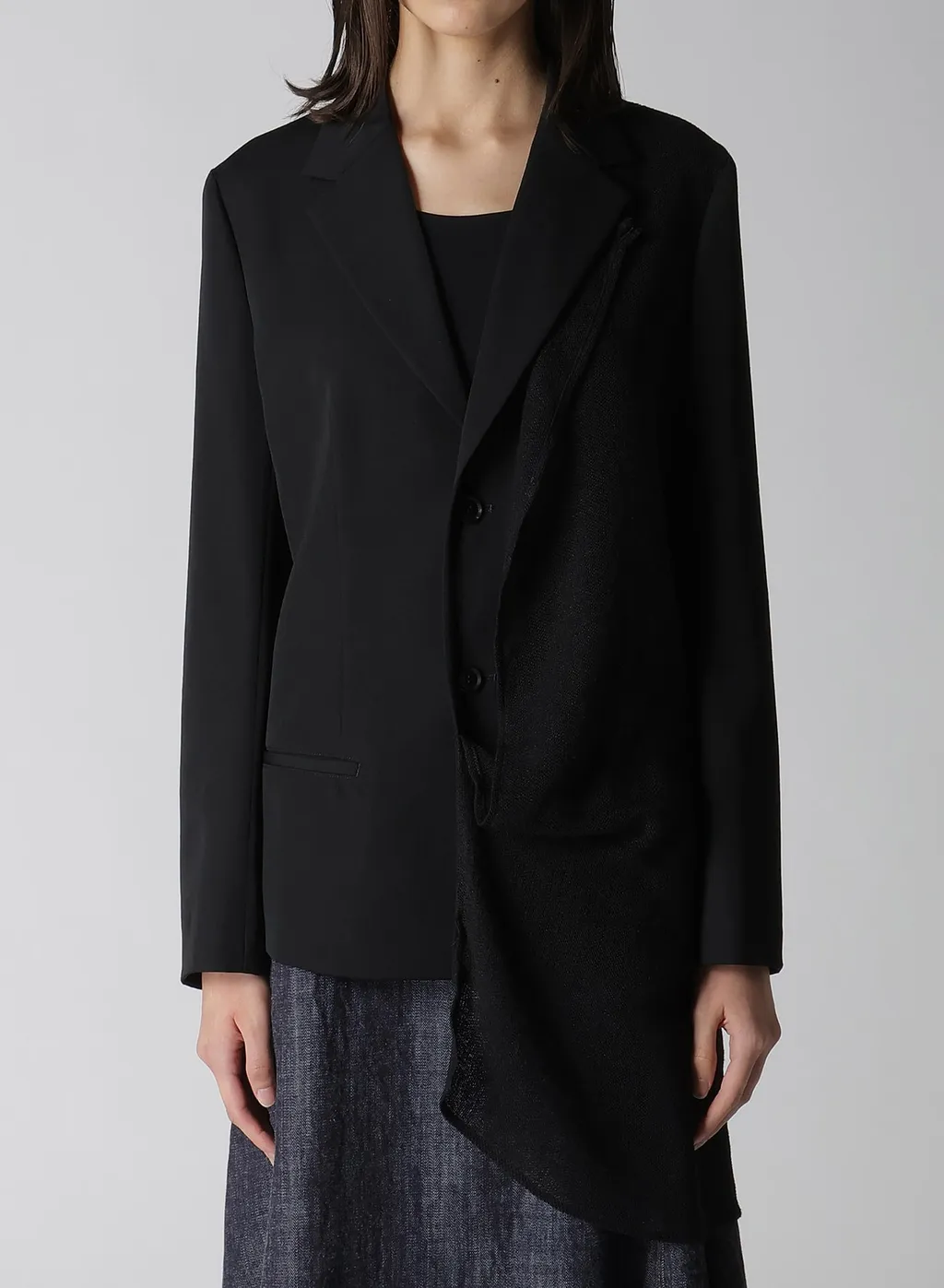 Wool Gabardine Left Doubled Jacket