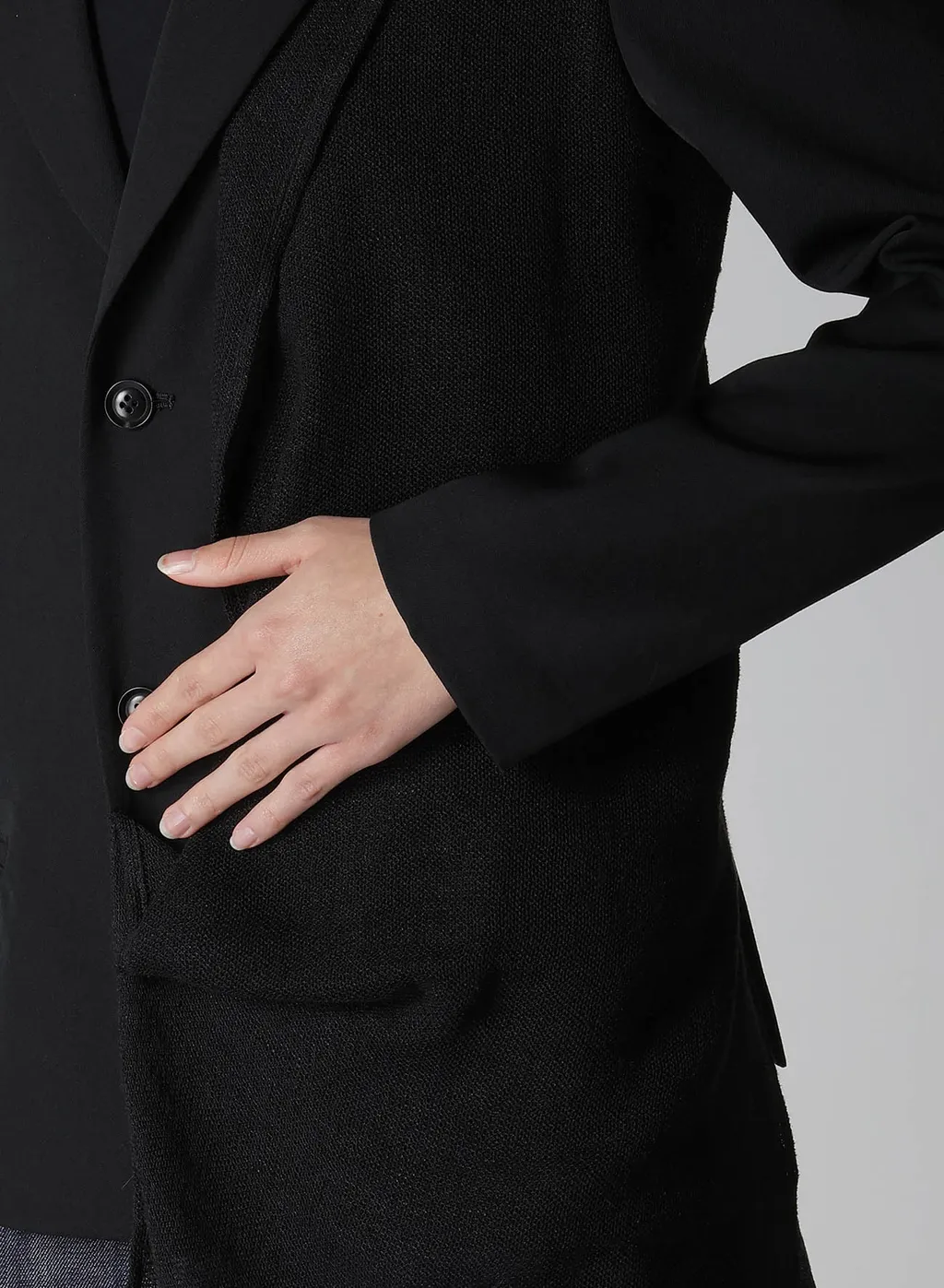Wool Gabardine Left Doubled Jacket