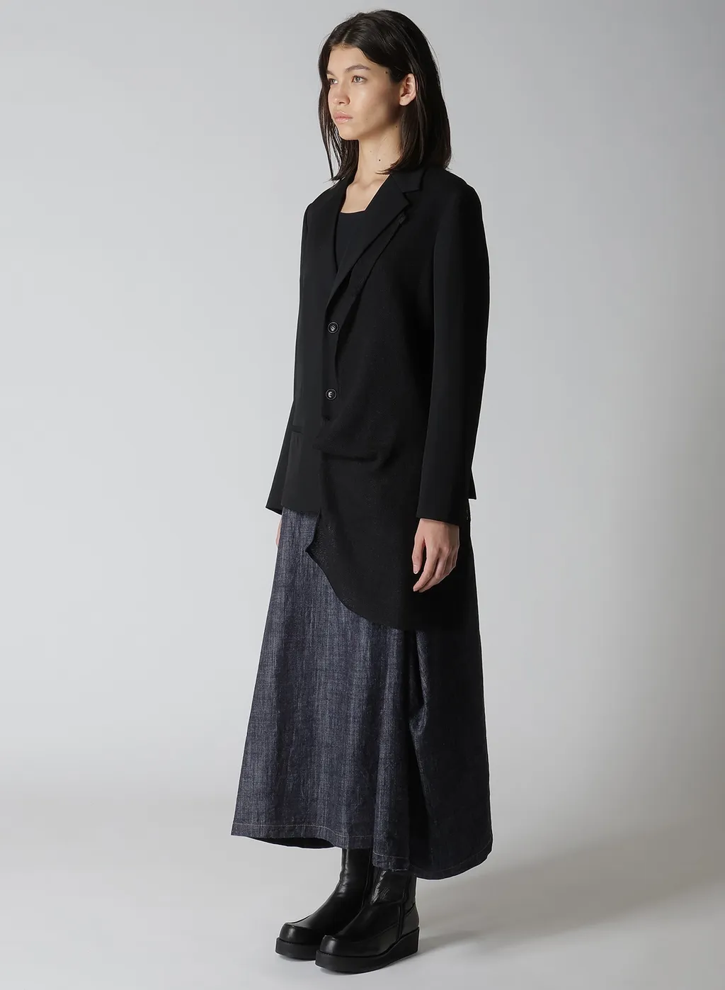Wool Gabardine Left Doubled Jacket