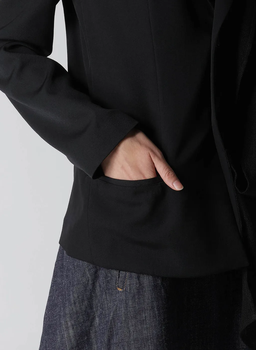 Wool Gabardine Left Doubled Jacket