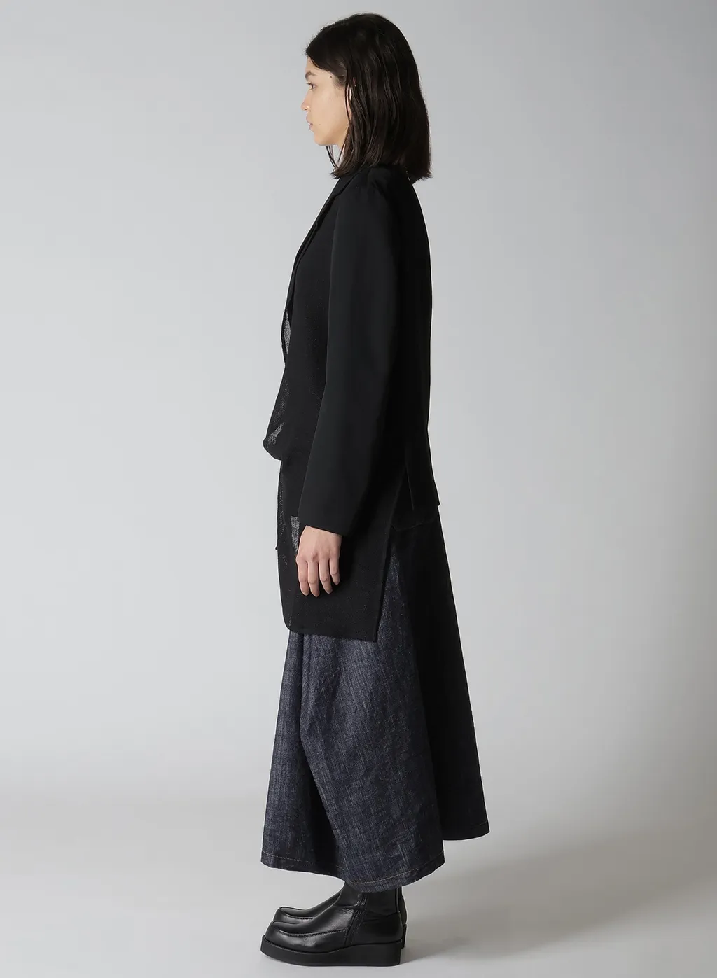 Wool Gabardine Left Doubled Jacket