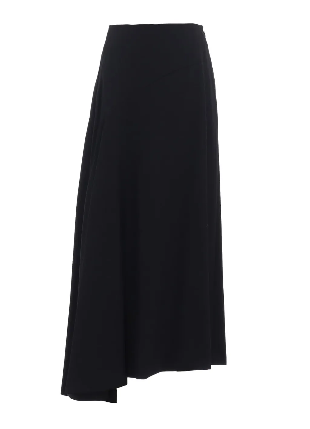 Wool Gabardine Asymmeteric Flare Skirt