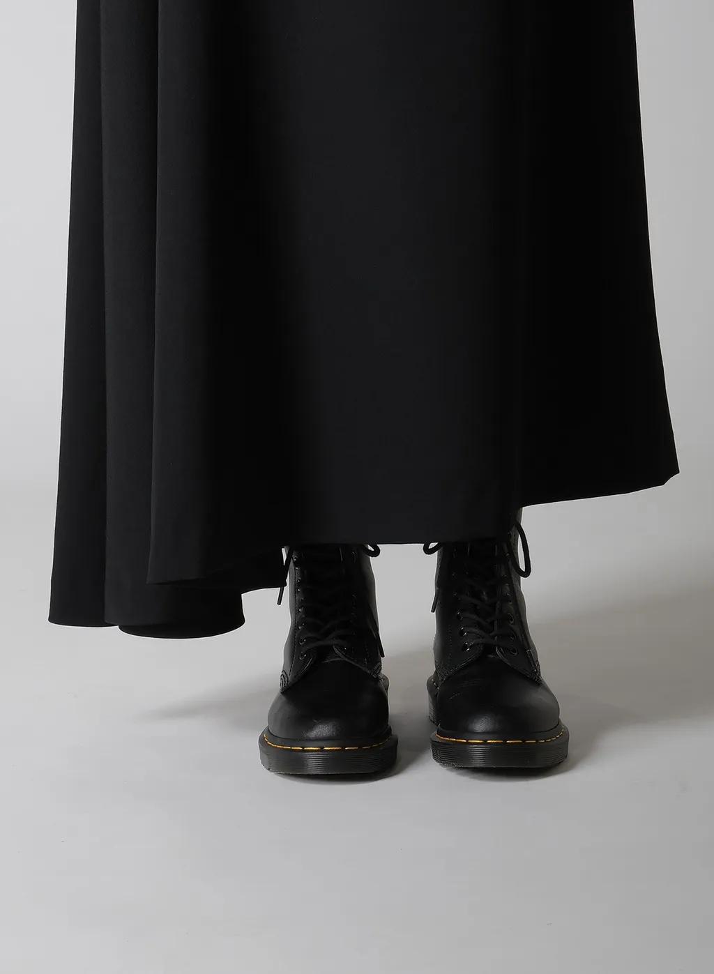 Wool Gabardine Asymmeteric Flare Skirt