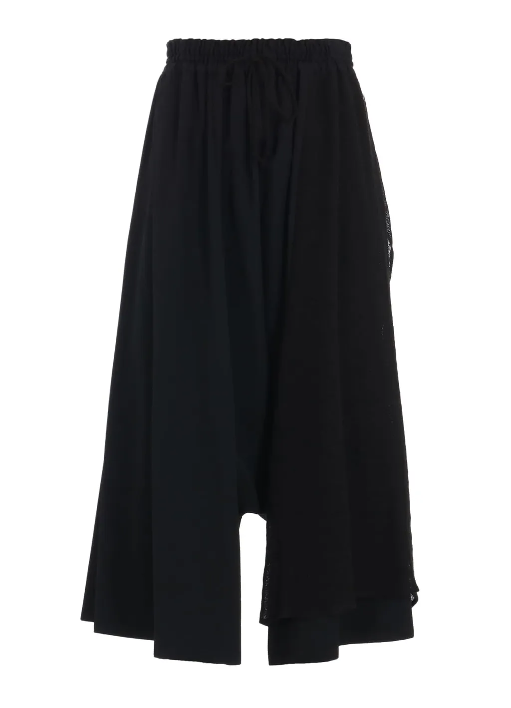 Wool Gabardine Cloth Gathered Pants
