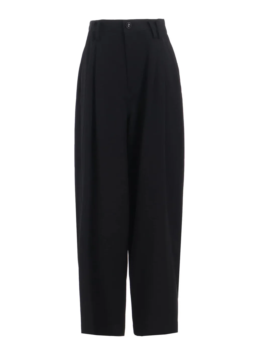 Wool Gabardine Front Double Tucked Pants