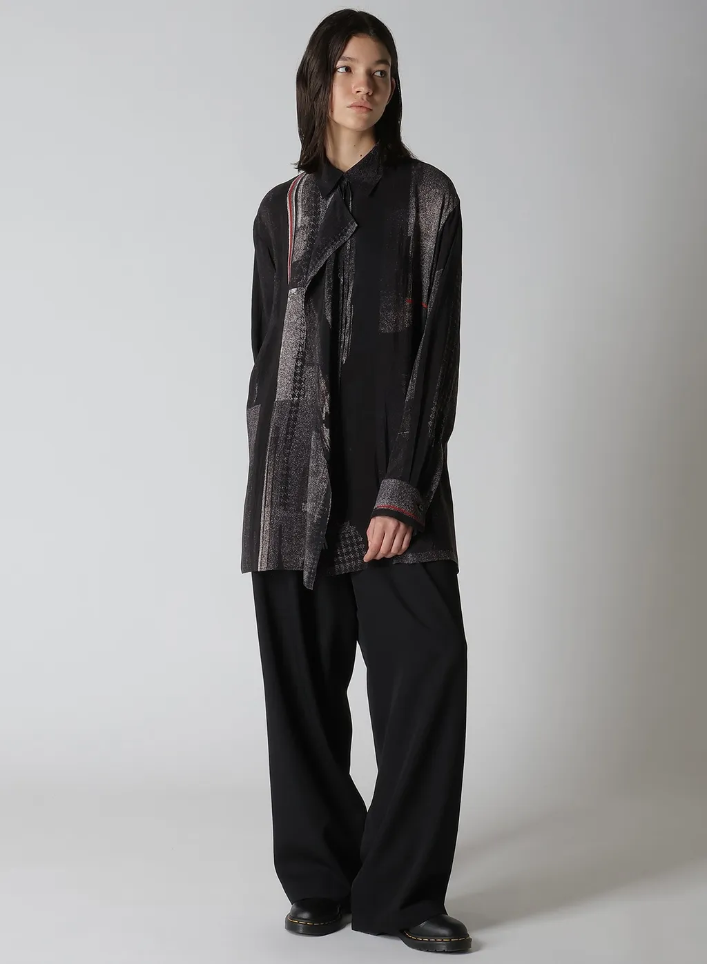 Wool Gabardine Front Double Tucked Pants