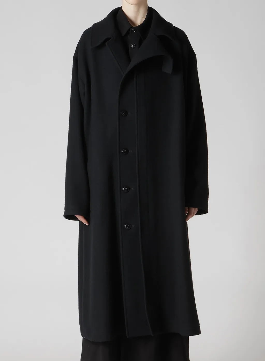 Wool Single Mosser Left W Facing Coat