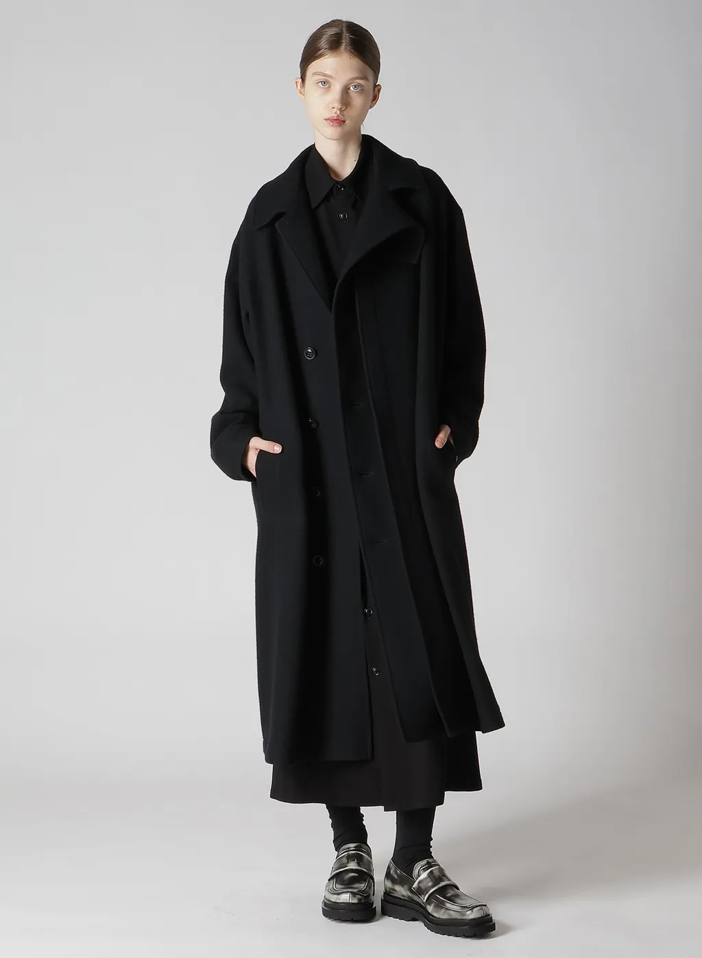 Wool Single Mosser Left W Facing Coat