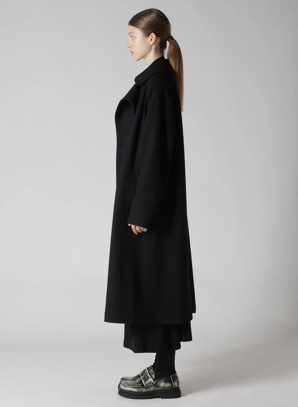 Wool Single Mosser Left W Facing Coat