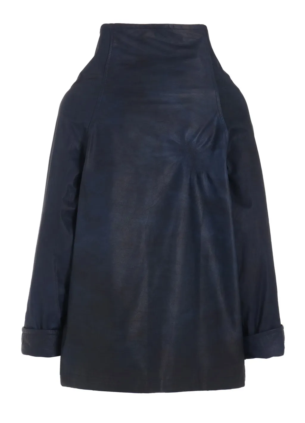 Indigo Mud Dyed Leather Jacket