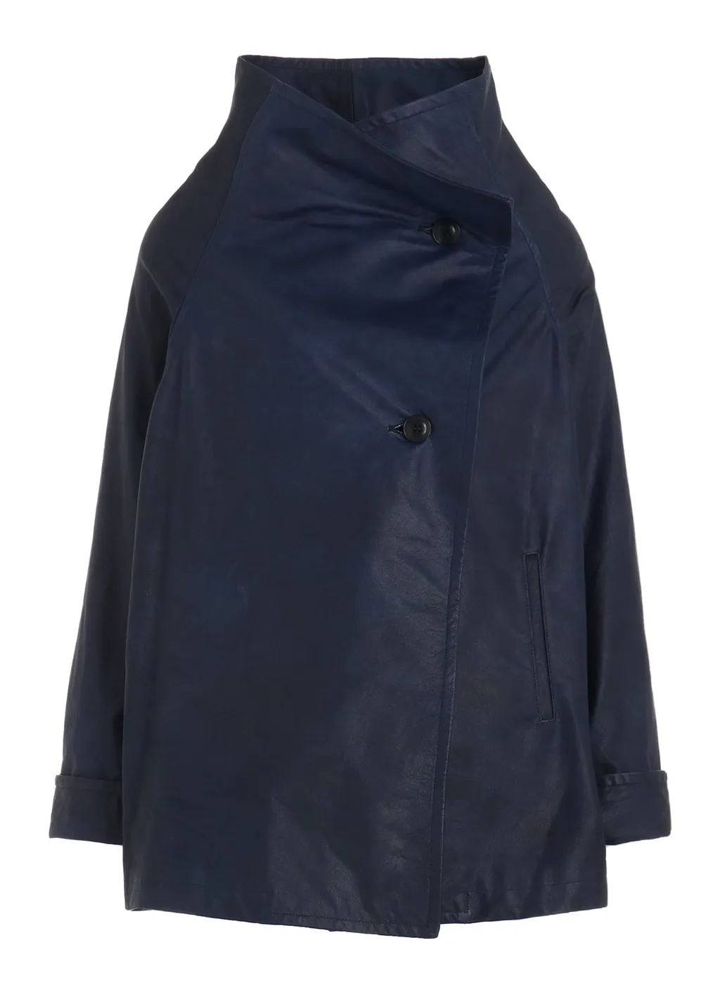Indigo Mud Dyed Leather Jacket