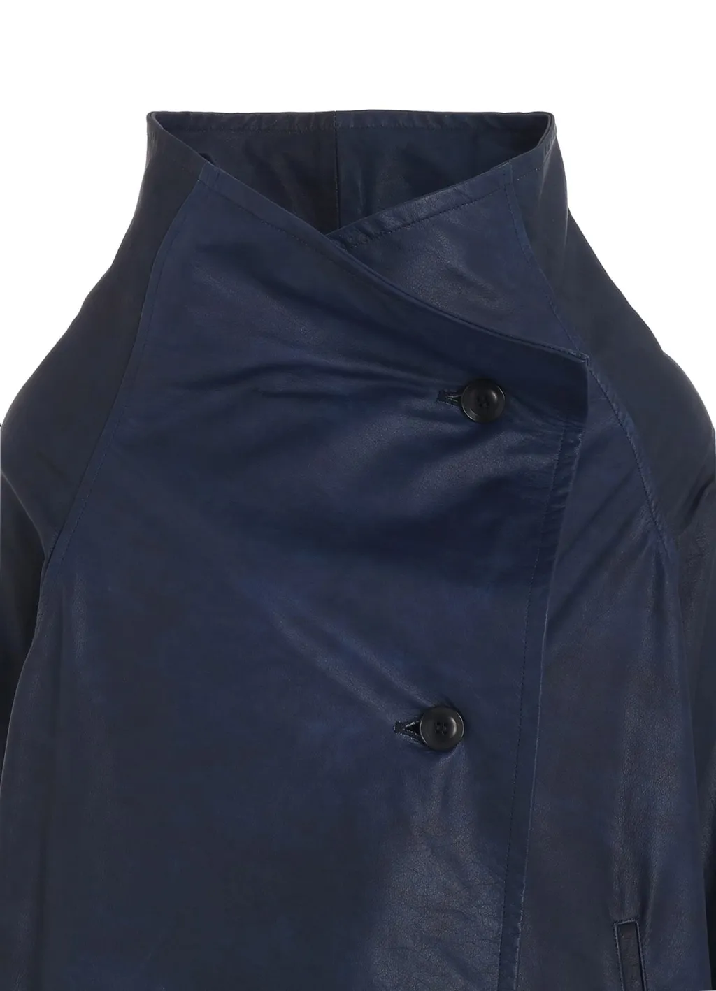 Indigo Mud Dyed Leather Jacket