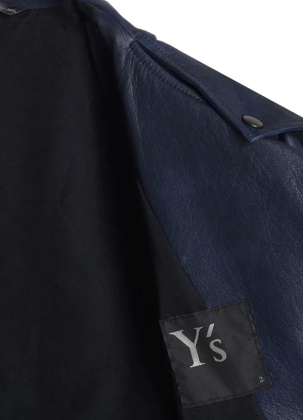 Indigo Mud Dyed Leather Biker Jacket