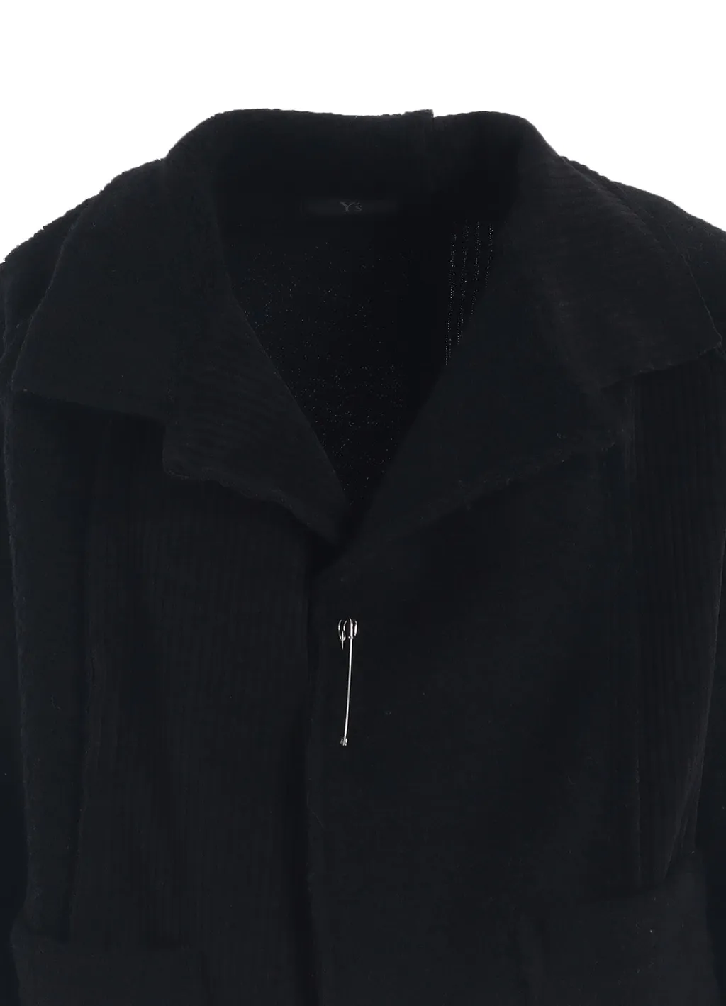 Wool Brend Pile Coat With Pin