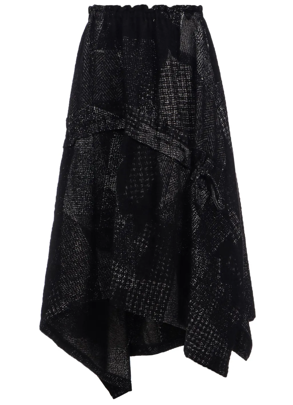 W/C Random Houndstooth Jq Shirring Skirt