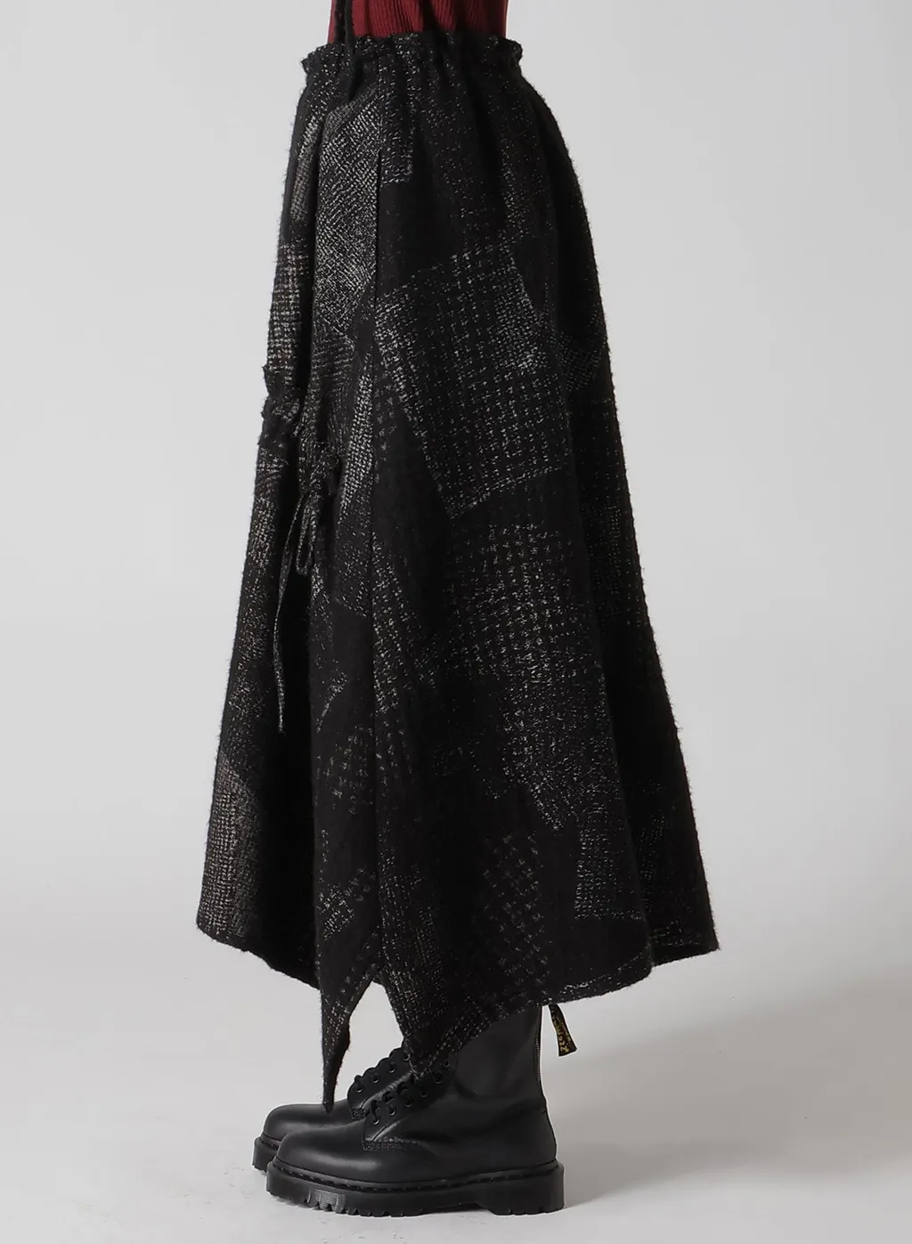 W/C Random Houndstooth Jq Shirring Skirt