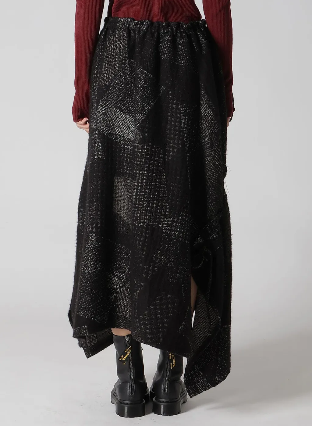 W/C Random Houndstooth Jq Shirring Skirt