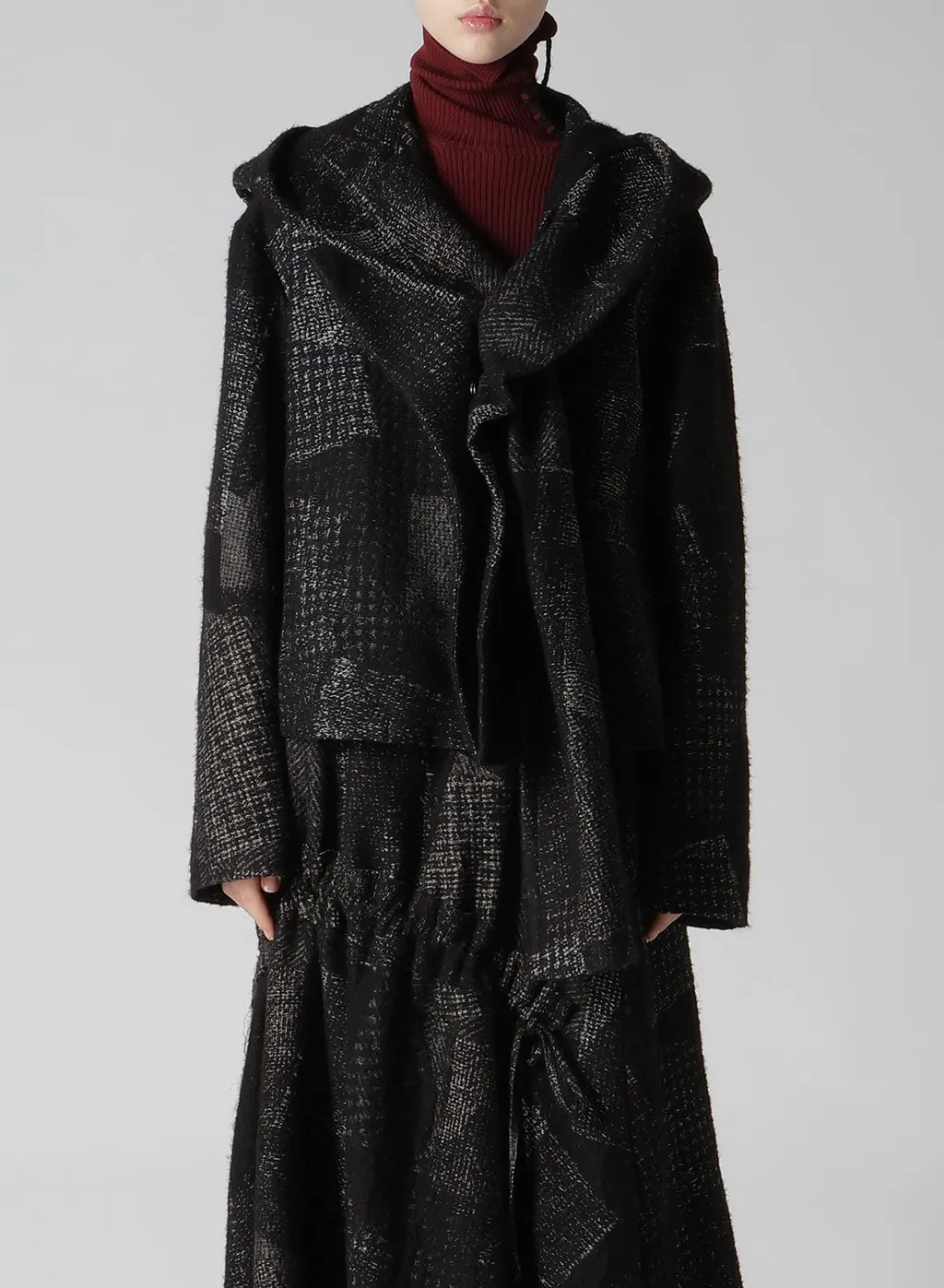 W/C Random Houndstooth Jq Hoodie Jacket