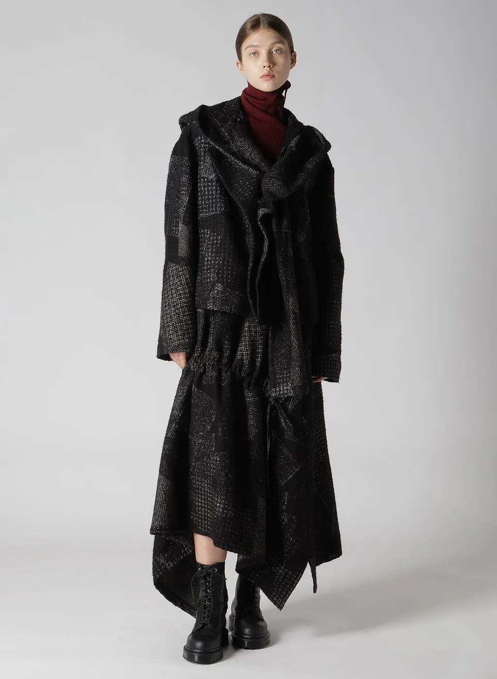 W/C Random Houndstooth Jq Hoodie Jacket