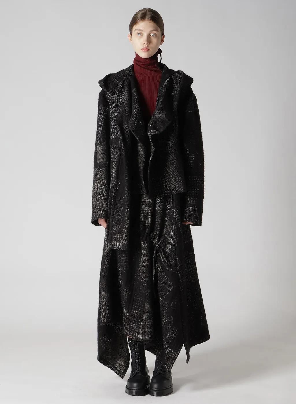 W/C Random Houndstooth Jq Hoodie Jacket