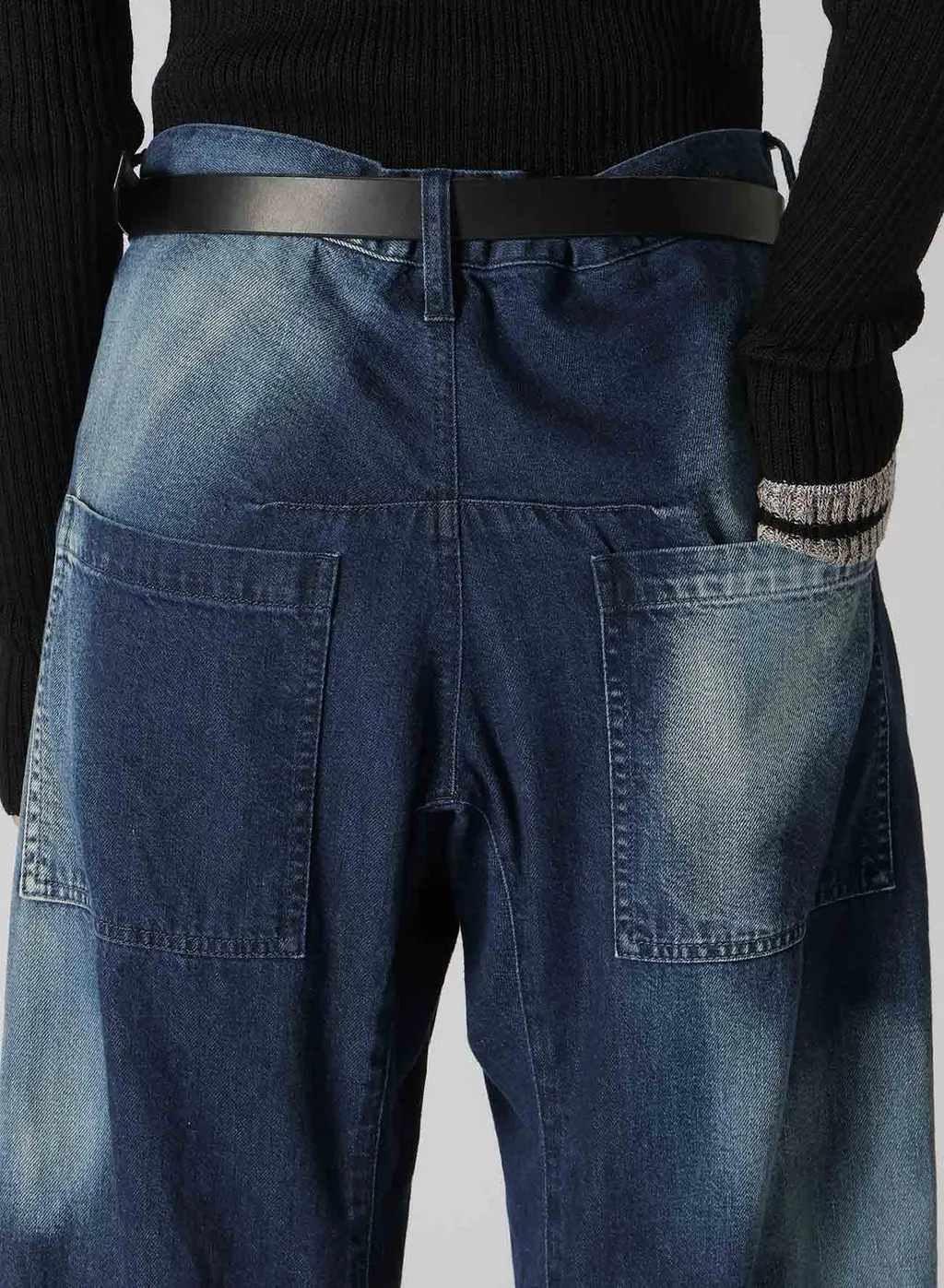C/ Spotted Denim Gusset Wide Pants