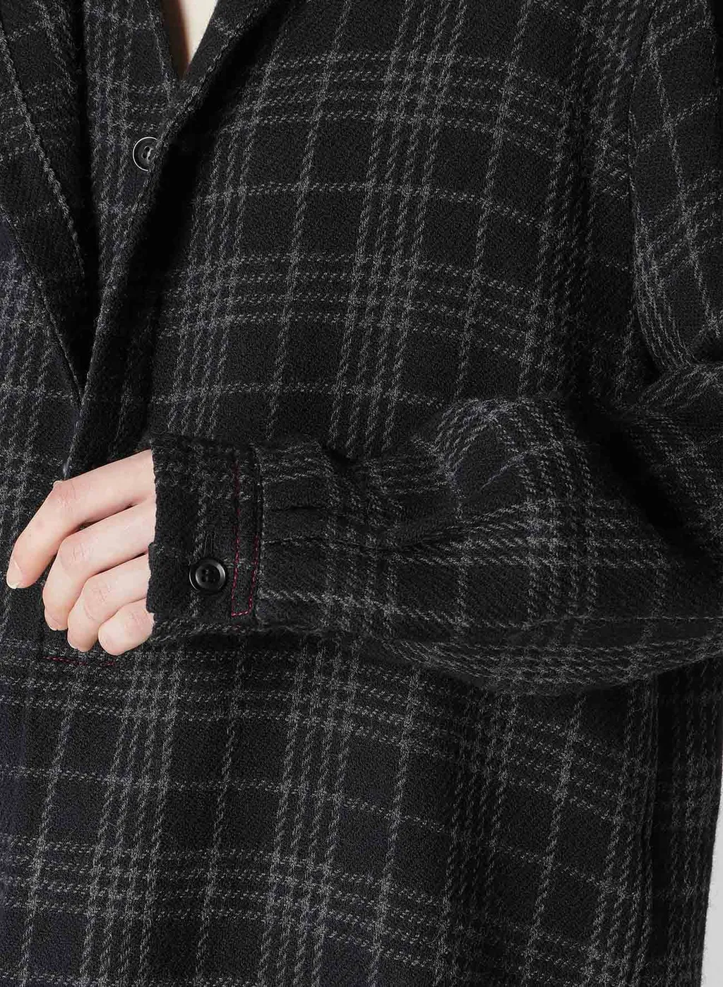 W/ Check Red Stitch Grandpa Shirt