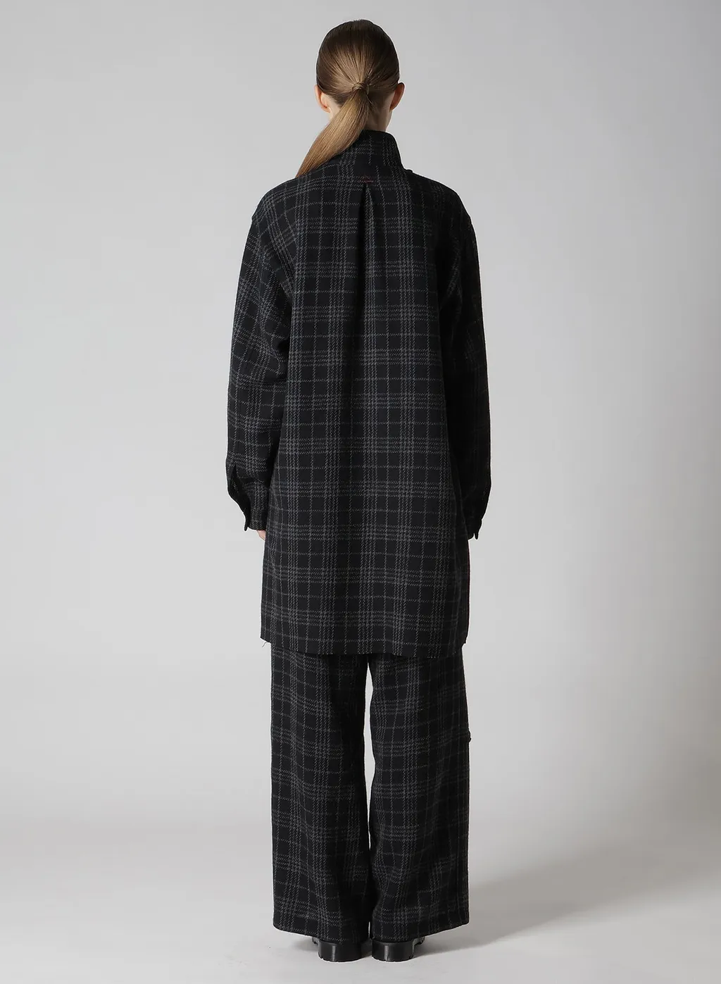 W/ Check Red Stitch Grandpa Shirt