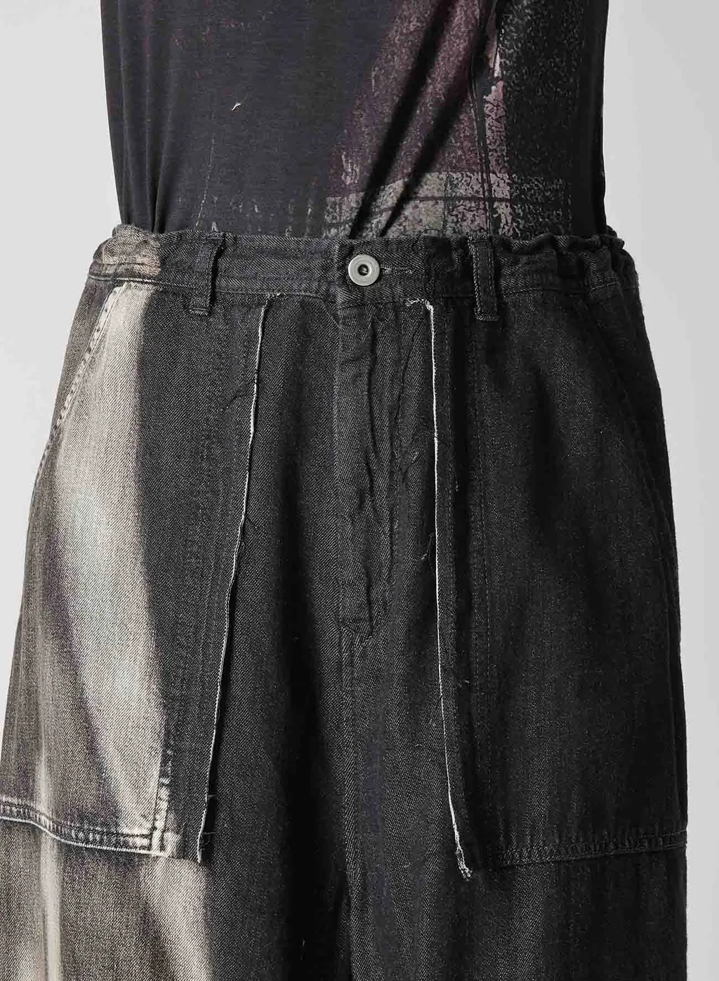 C/ Spotted Denim Long Straight Pants