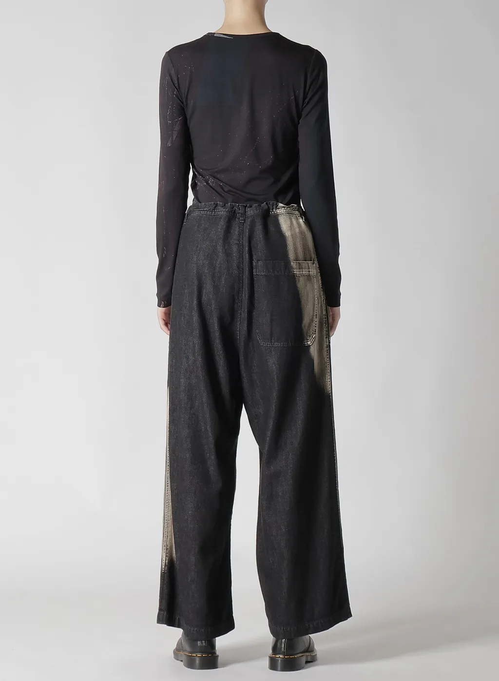 C/ Spotted Denim Long Straight Pants