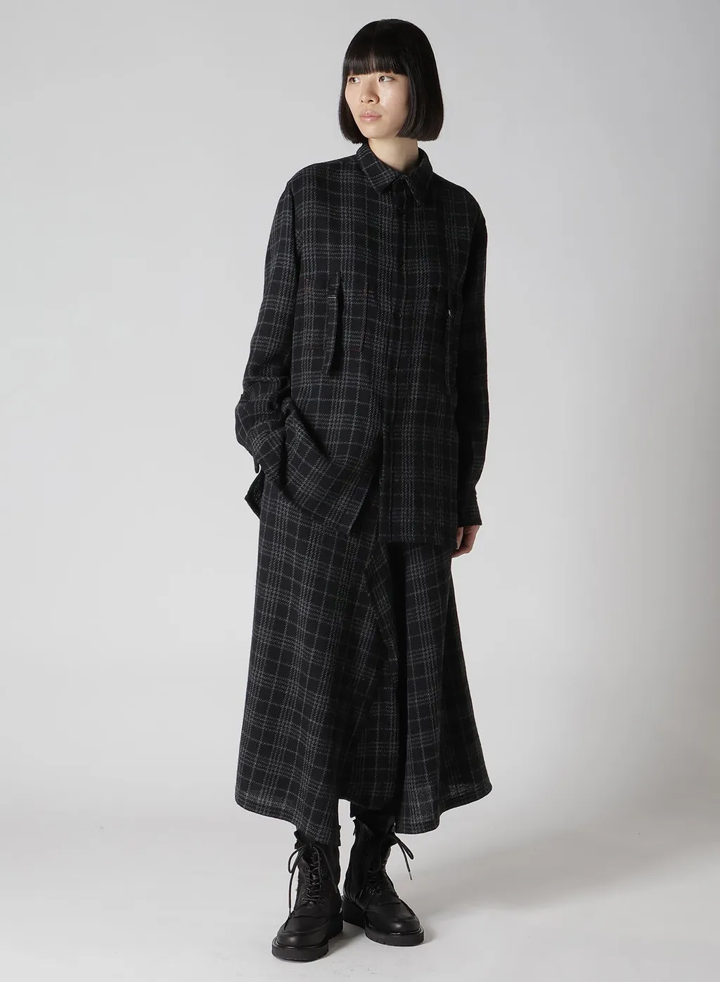 W/ Check Red Stitch Gusset Pants