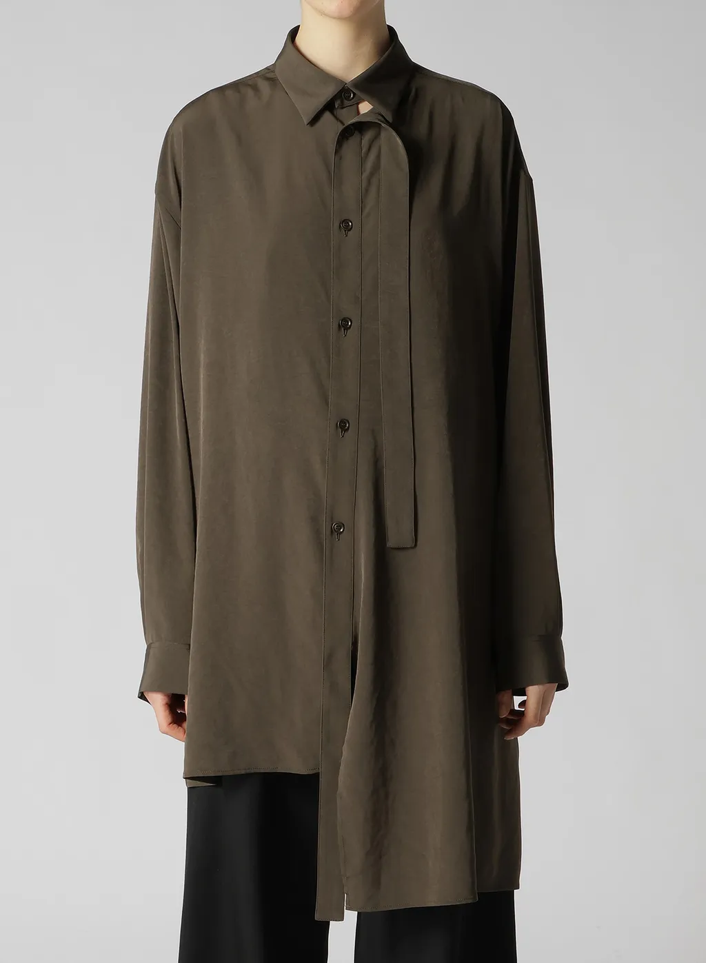 Crepe De Chine Front Placket Blouse