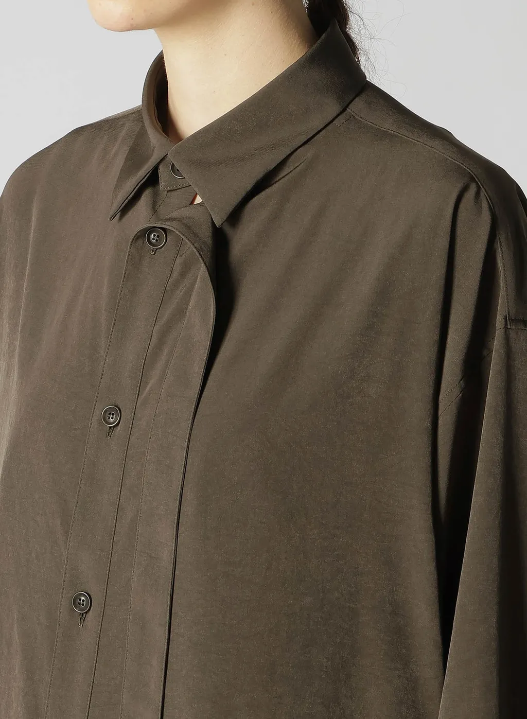 Crepe De Chine Front Placket Blouse