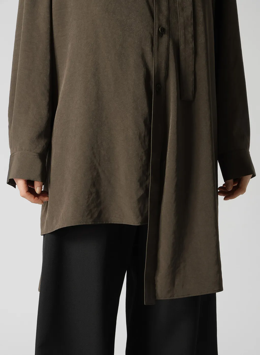 Crepe De Chine Front Placket Blouse