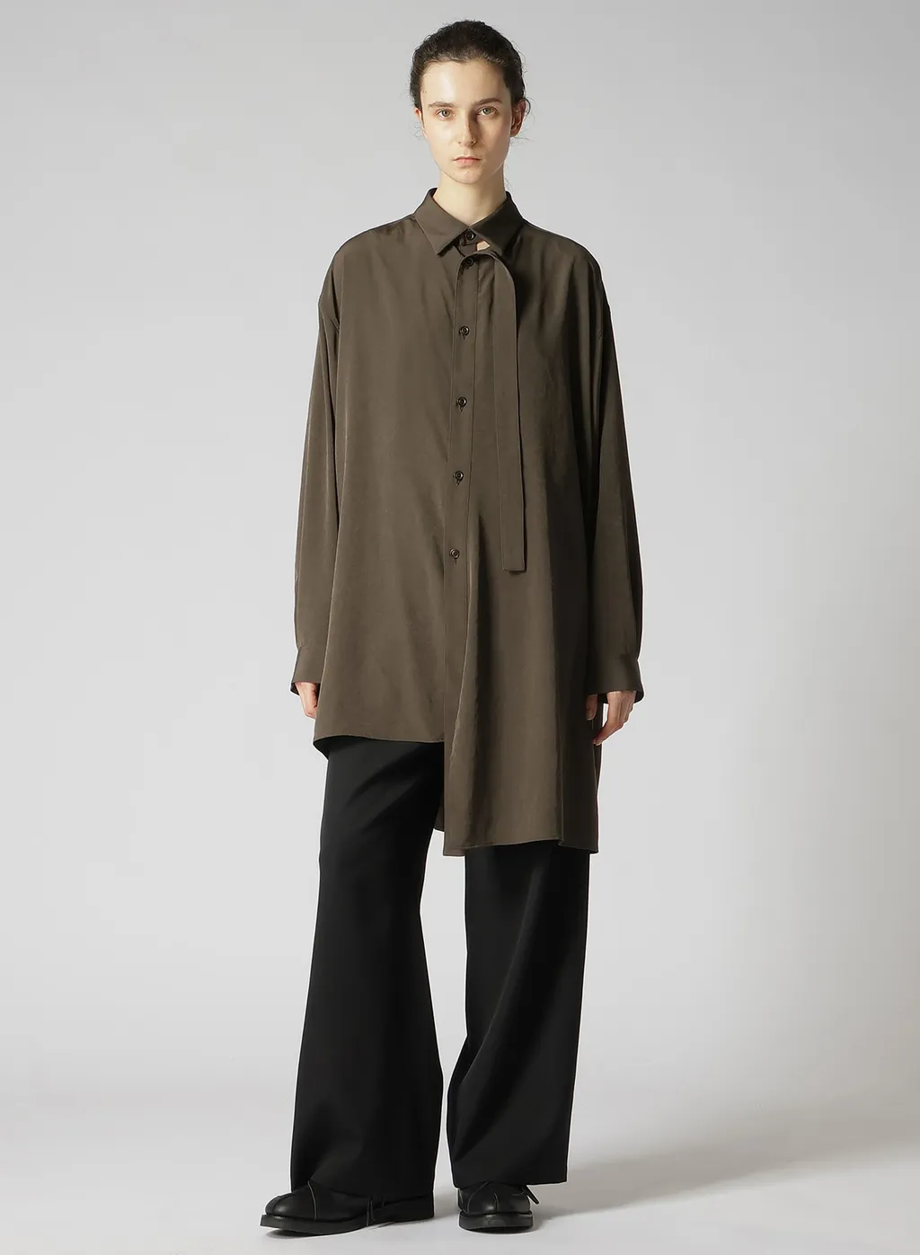 Crepe De Chine Front Placket Blouse