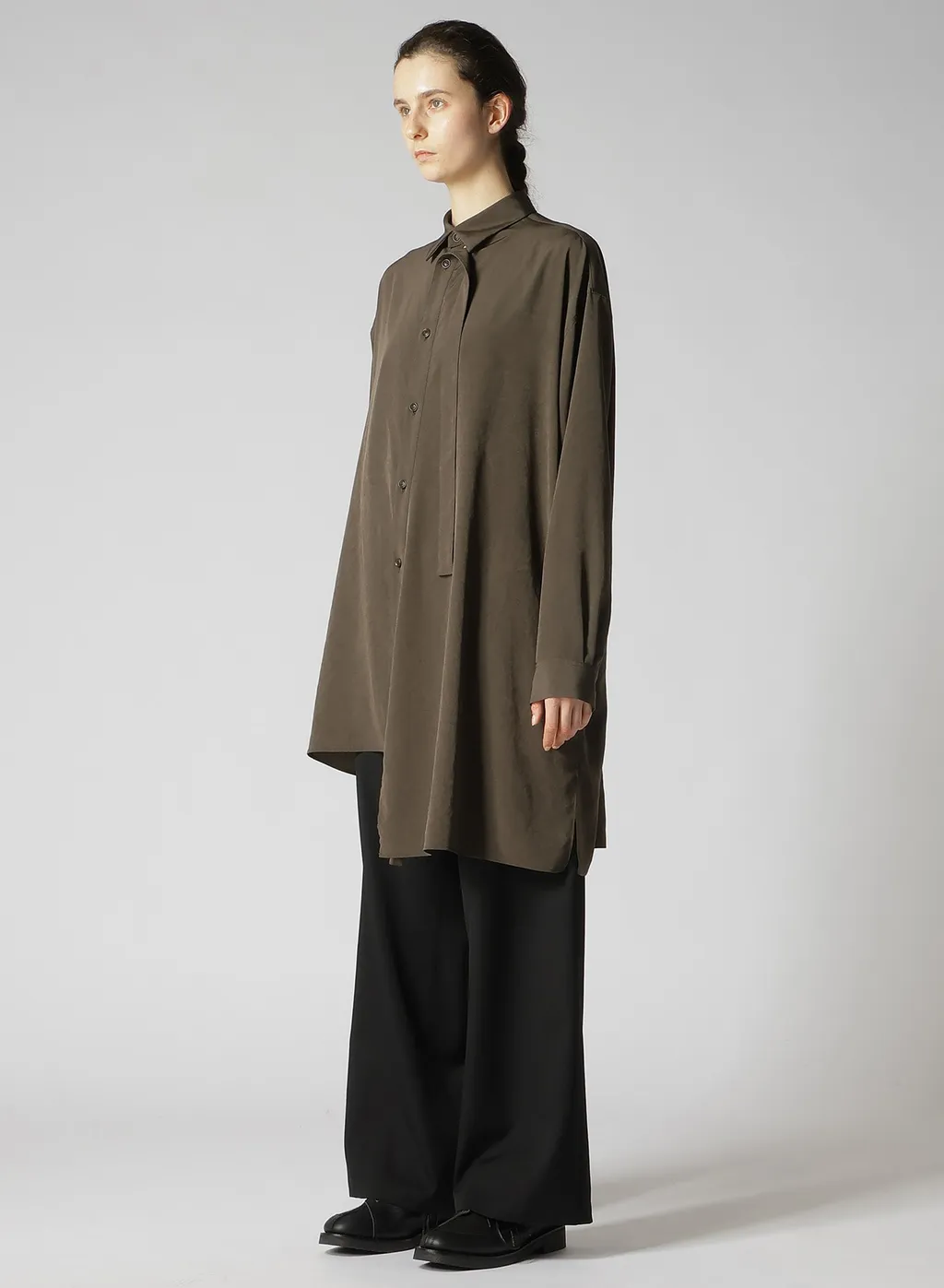 Crepe De Chine Front Placket Blouse